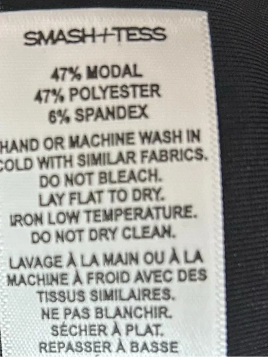 Smash Tess Drew Wide Leg Romper- Black Microscuba- Size Medium - Picture 16 of 16